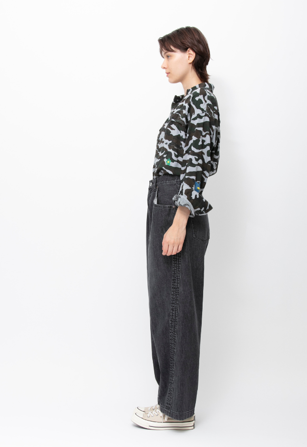 JOHNBULL DENIM STETCHING LINE PANTS