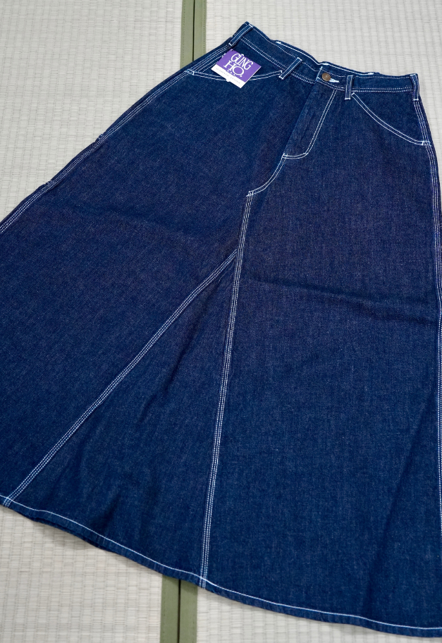 GUNG HO 11.5oz Cotton Denim Painter Skirt “CARPENTER”