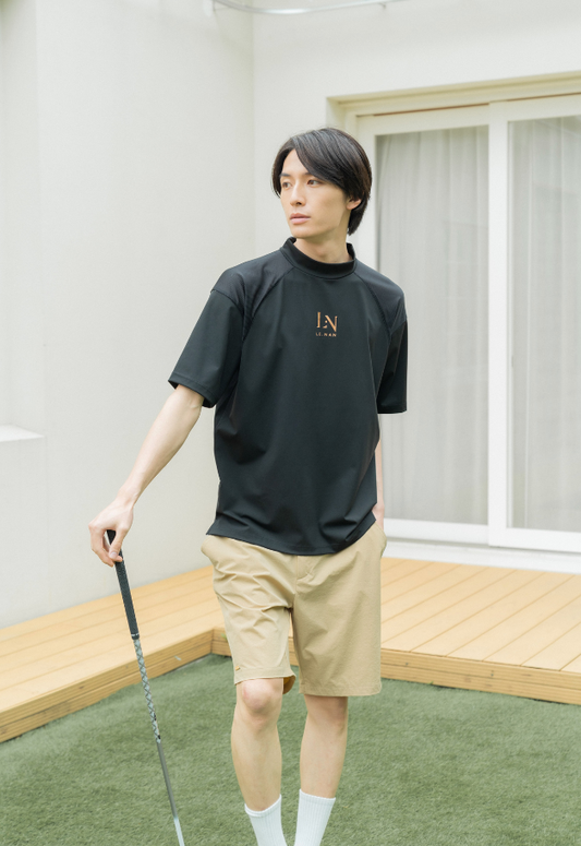 LE.NAN Logo Tape Mock-neck【UNISEX】