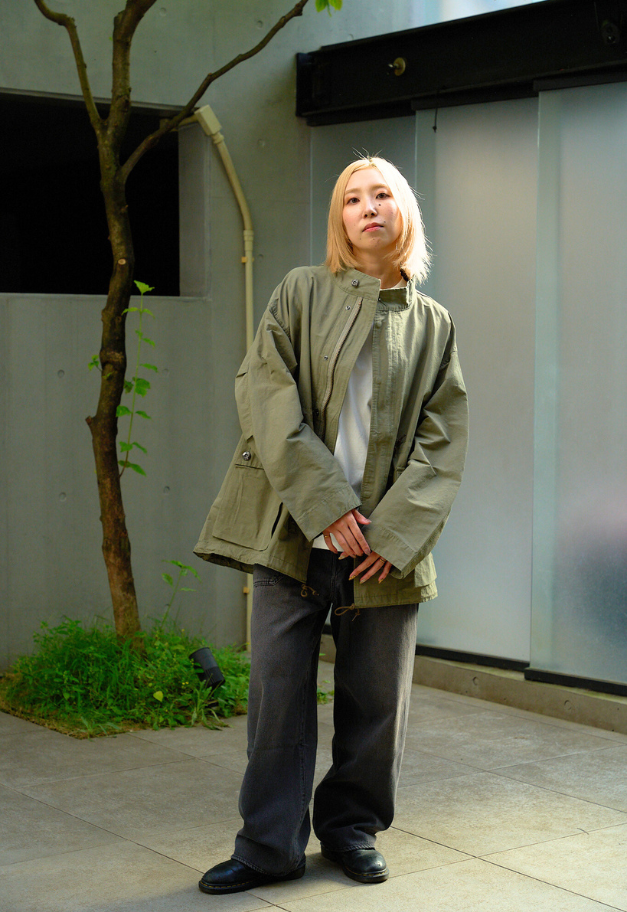 ARMY TWILL COTTON NYLON STAND COAT【KHAKI/BEIGE/BLACK】