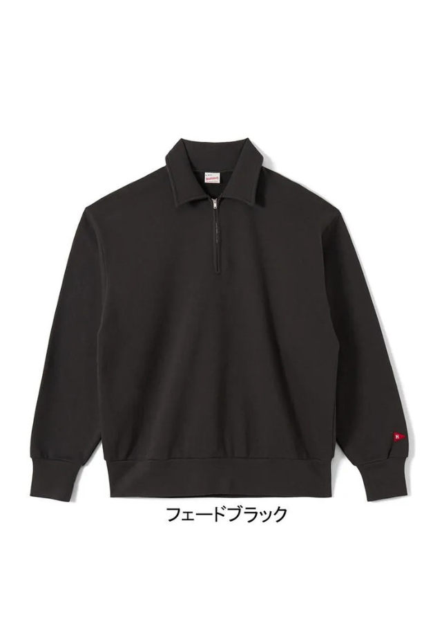 Healthknit Classic Sweat Collared Half Zip L/S
