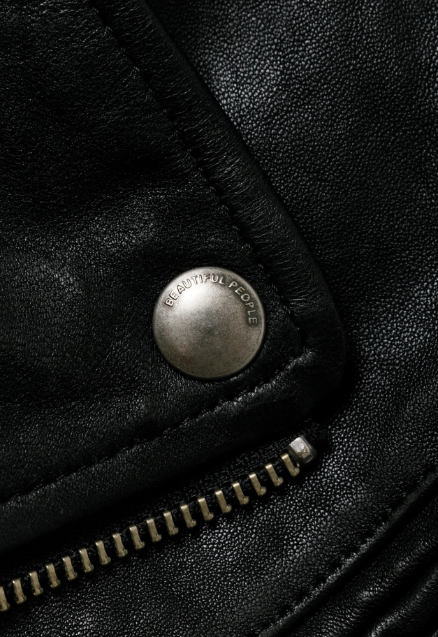 beautiful people shrink leather relax riders jacket【予約商品】