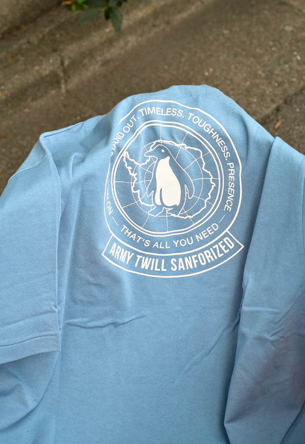 ARMY TWILL 30/2 OE HALF SLEEVE PRINT TEE_PENGUIN