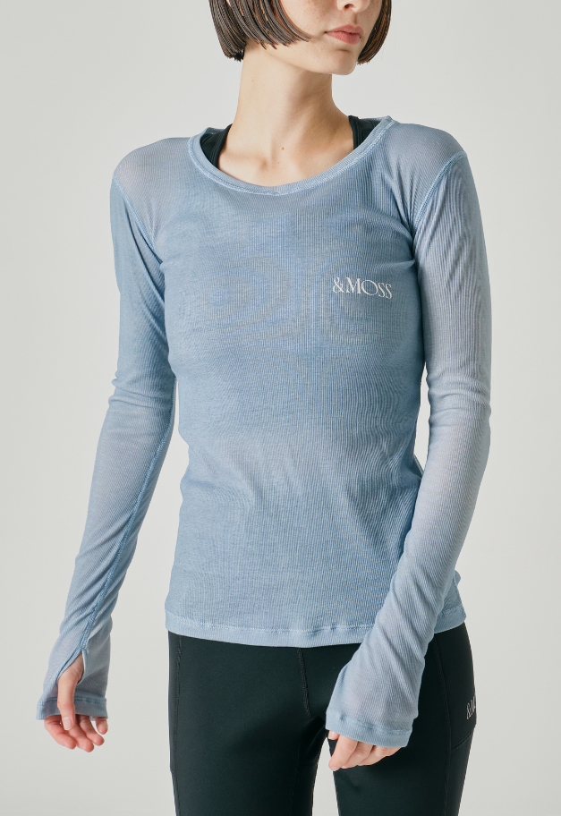 ◆[バイバック保証] &MOSS 【クーポン割引】DRY RIB SEE-THROUGH T-SHIRTS
