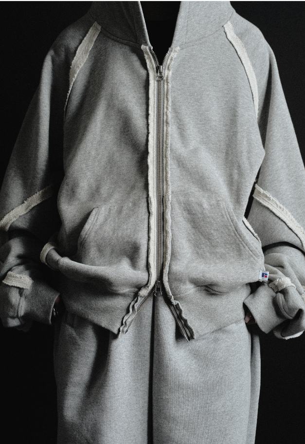 JieDa RUSSELL×JieDa Campus Sweat Zip Hoodie【予約商品】