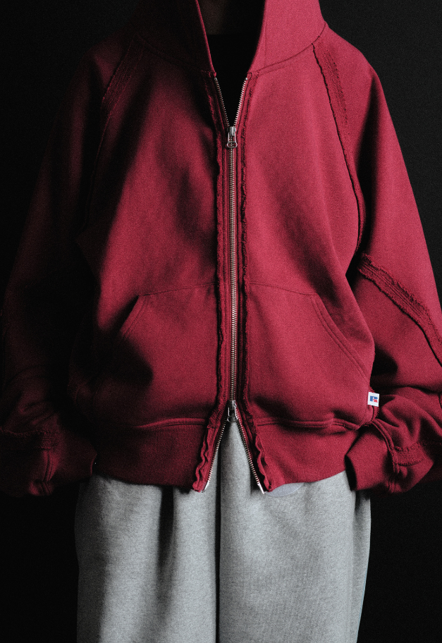 JieDa RUSSELL×JieDa Campus Sweat Zip Hoodie【予約商品】