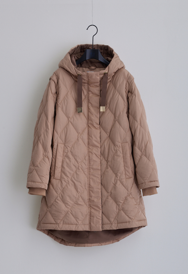 粧U-YOSOOU- 2way Quilted Hood Coat
