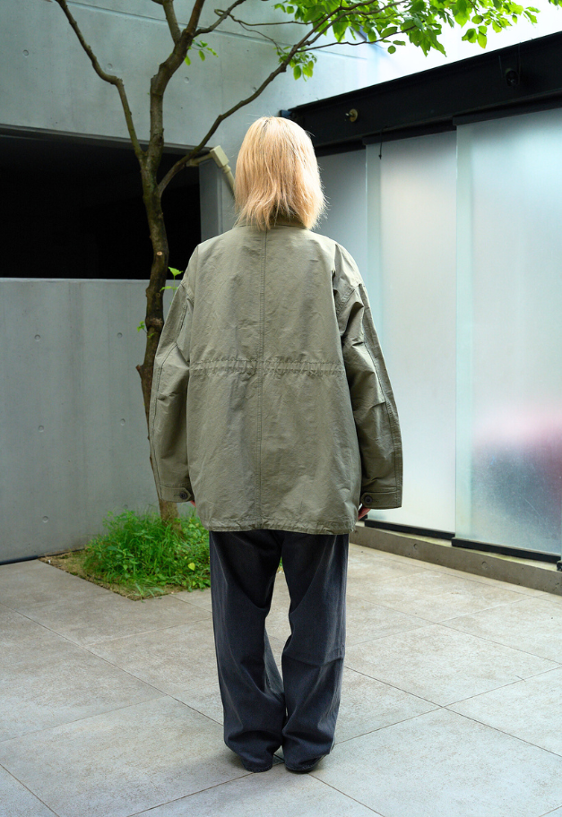 ARMY TWILL COTTON NYLON STAND COAT【KHAKI/BEIGE/BLACK】