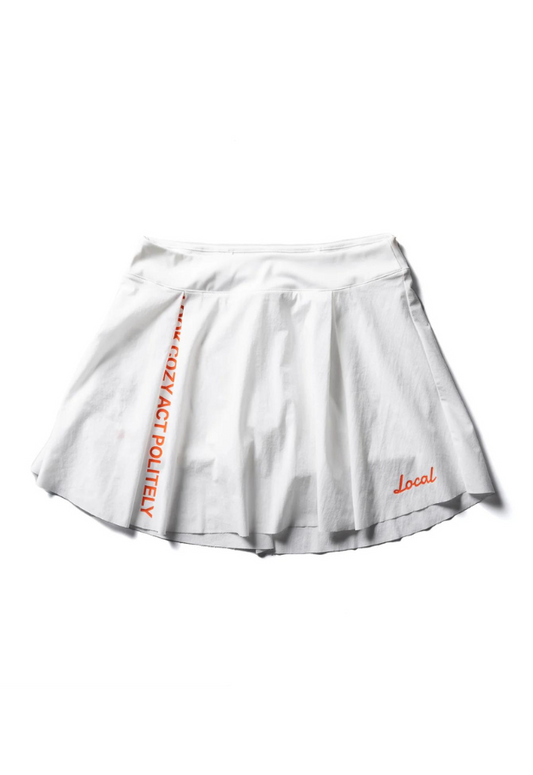 Local GOLF Stretch Nylon Golf SKIRT【WHITE】