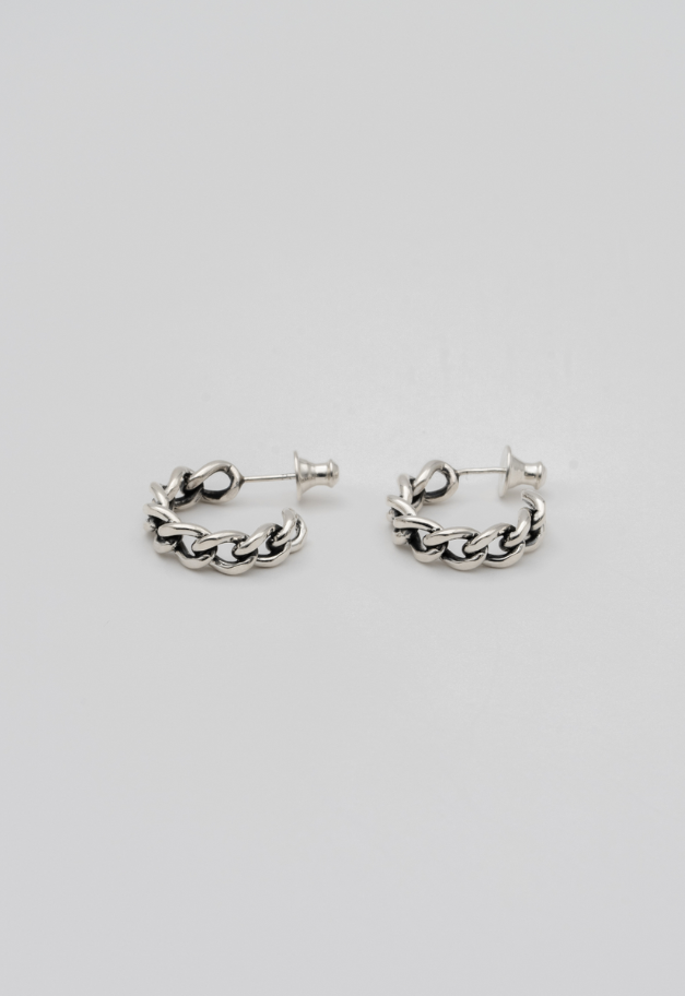 Scat "Chain" hoop pierce【残り1点 SILVER/両耳用】