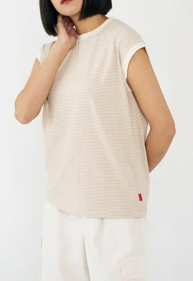 Healthknit Narrow Border Jersey Sleevless【WOMENS ITEM】