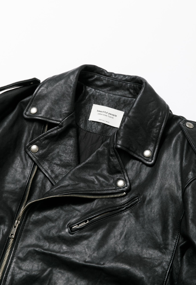 beautiful people shrink leather relax riders jacket【予約商品】