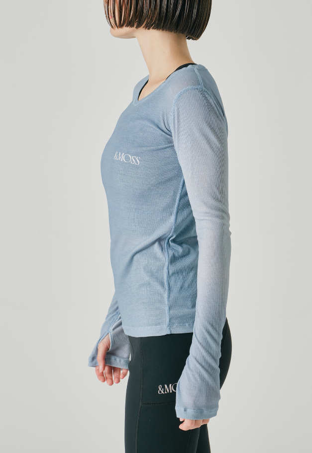 ◆[バイバック保証] &MOSS 【クーポン割引】DRY RIB SEE-THROUGH T-SHIRTS