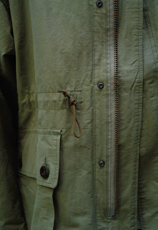 ARMY TWILL COTTON NYLON STAND COAT【KHAKI/BEIGE/BLACK】