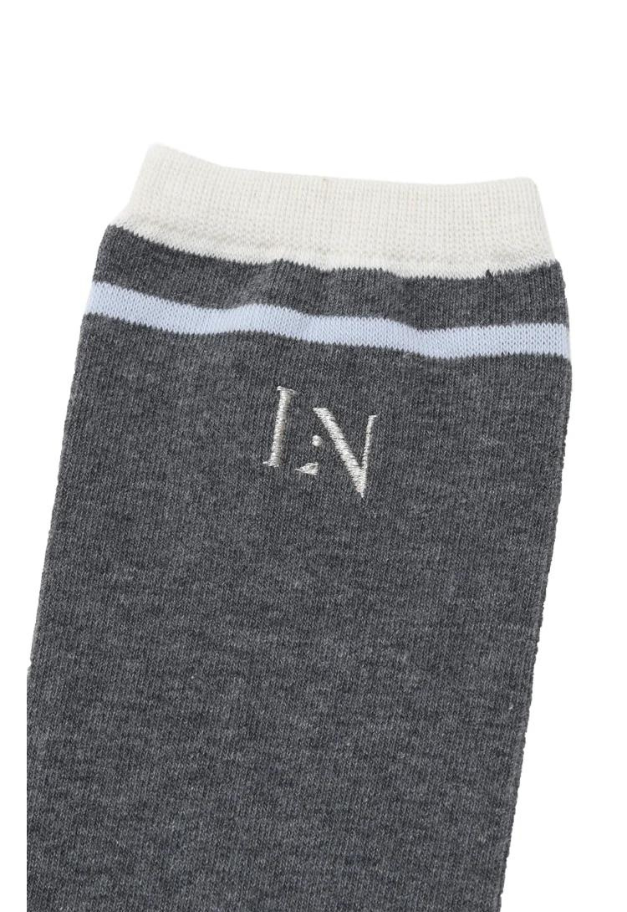 LE.NAN Golf High socks【DARK GRAY/WHITE】
