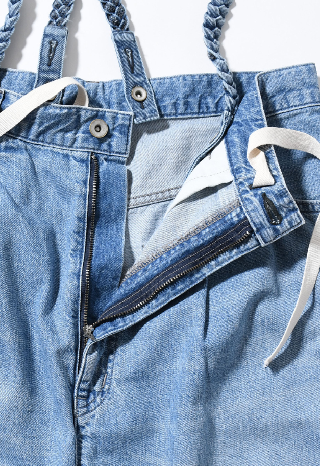 JOHNBULL DENIM SUSPENDER TANK PANTS