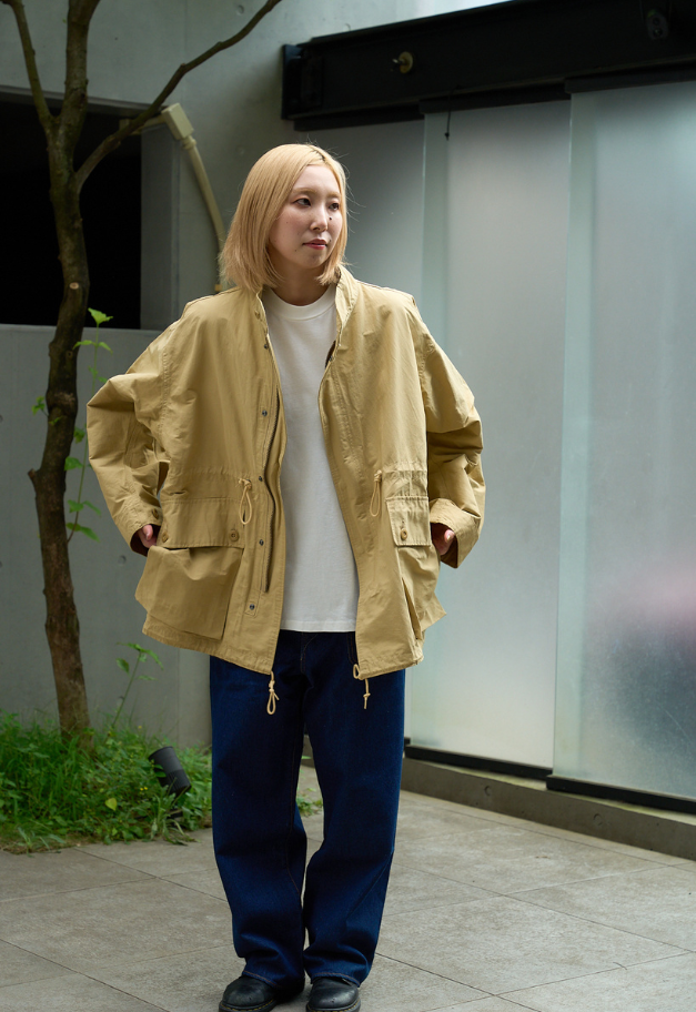 ARMY TWILL COTTON NYLON STAND COAT【KHAKI/BEIGE/BLACK】