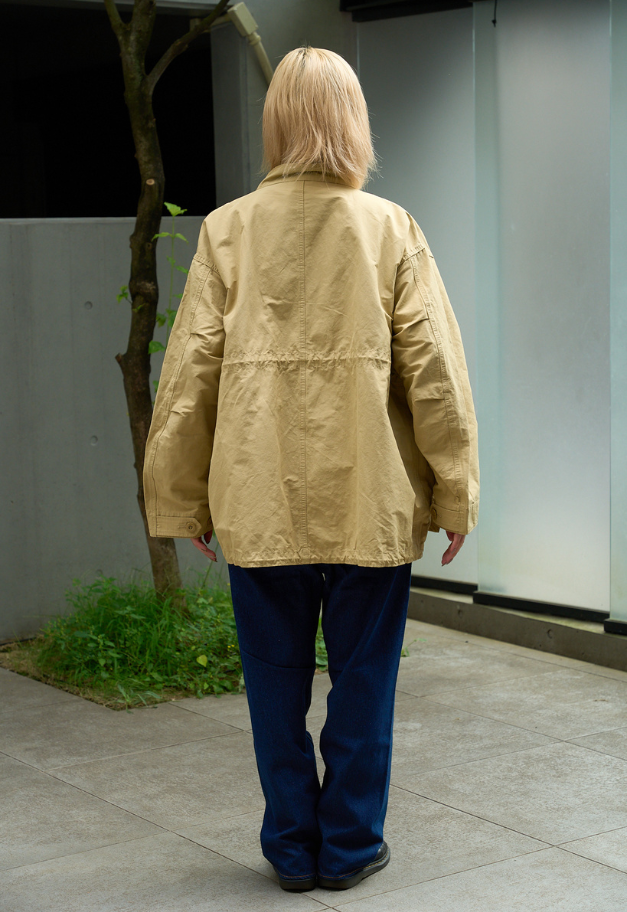 ARMY TWILL COTTON NYLON STAND COAT【KHAKI/BEIGE/BLACK】