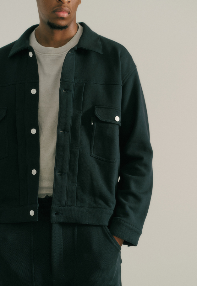 BerBerJin RUSSEL×BerBerJin Pro Cotton Loopback Terry Sweat Trucker Jacket