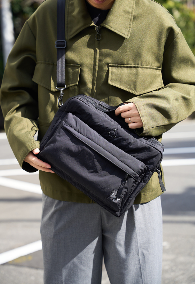 PORTER CLASSIC SHEEN NYLON NEWTON MINI BUSINESS SHOULDER BAG