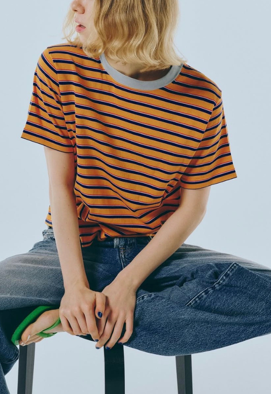 RYE TENDER CENTRE TEE Striped【新色追加】