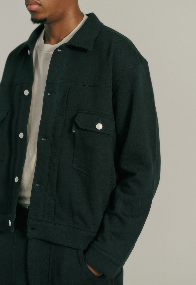 BerBerJin RUSSEL×BerBerJin Pro Cotton Loopback Terry Sweat Trucker Jacket