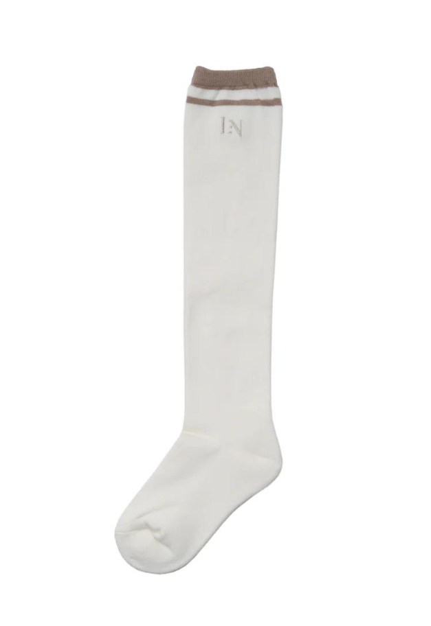 LE.NAN Golf High socks【DARK GRAY/WHITE】