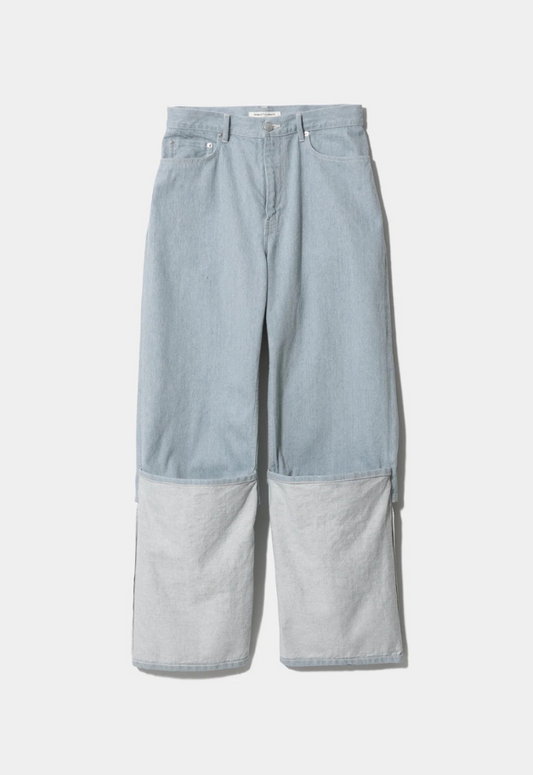 beautiful people recycling denim flip hem pants