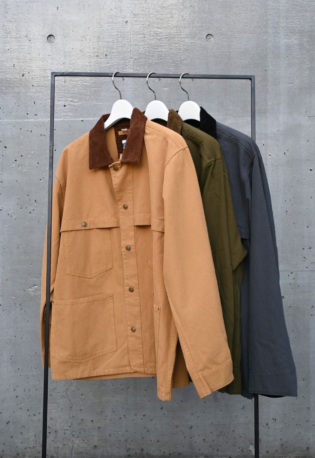 ARMY TWILL DUCK LOGGER JACKET【KHAKI/CHARCOAL/MUSTARD】