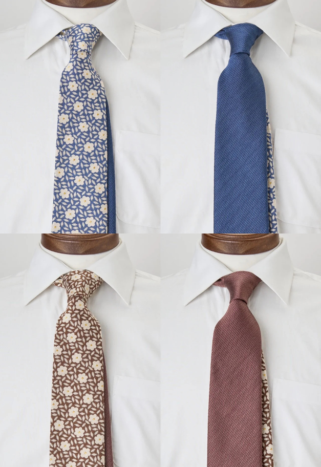 giraffe 小さな幸せを見つけて&チャーミングが、隠せない。｜リバーシブルフラワーソリッドタイ