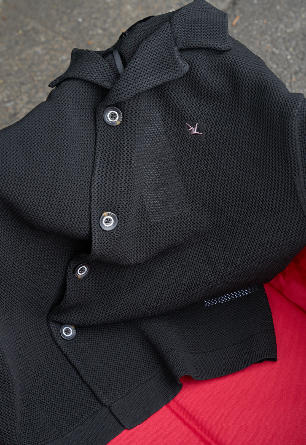 1PIU1UGUALE3 RELAX KNIT OPEN COLLAR SHIRT