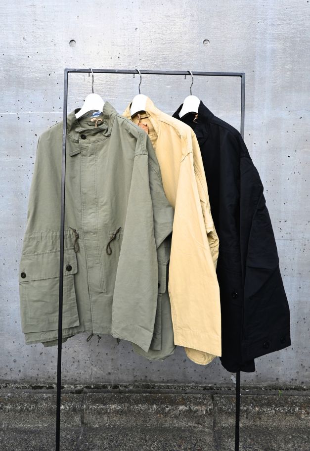 ARMY TWILL COTTON NYLON STAND COAT【KHAKI/BEIGE/BLACK】