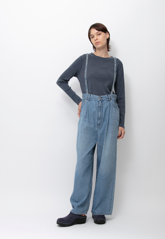 JOHNBULL DENIM SUSPENDER TANK PANTS