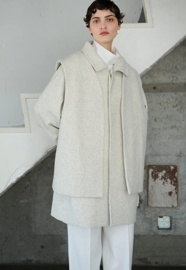Nicolas Jenson LAMS WOOL MELTON RAGLAN CAR COAT