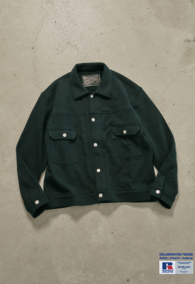 BerBerJin RUSSEL×BerBerJin Pro Cotton Loopback Terry Sweat Trucker Jacket