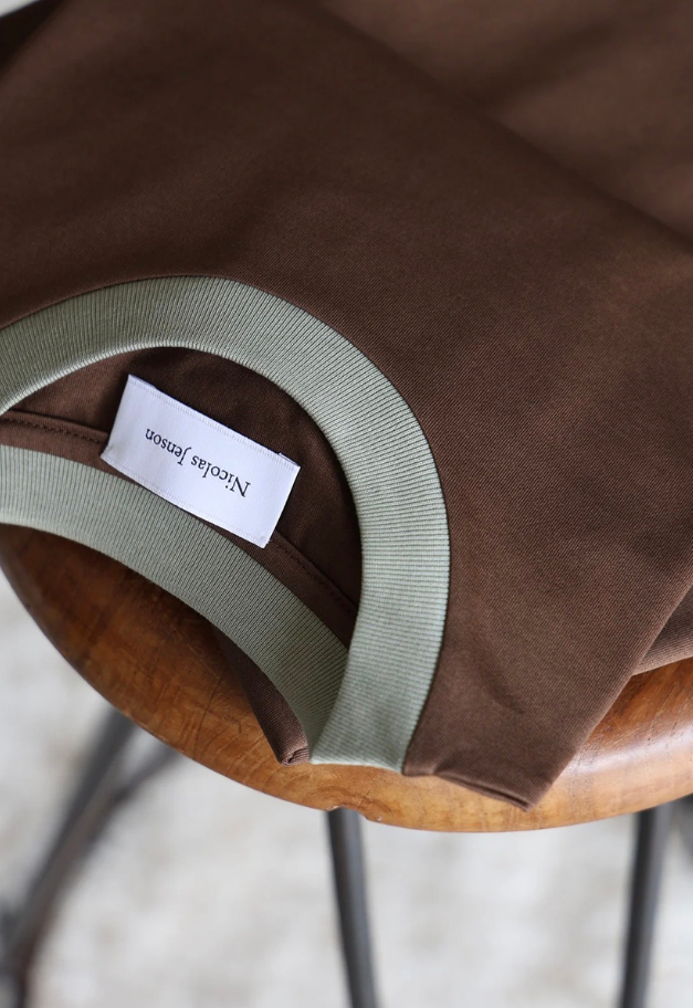 Nicolas Jenson TWO TONE CREW NECK T-SHIRT【SHORT/LADIES】