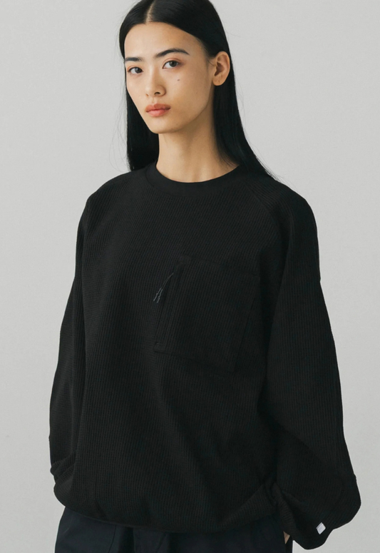 +phenix WAFFLE SCULPTED SLEEVE LONG SLEEVE TEE【PRE-ORDER】