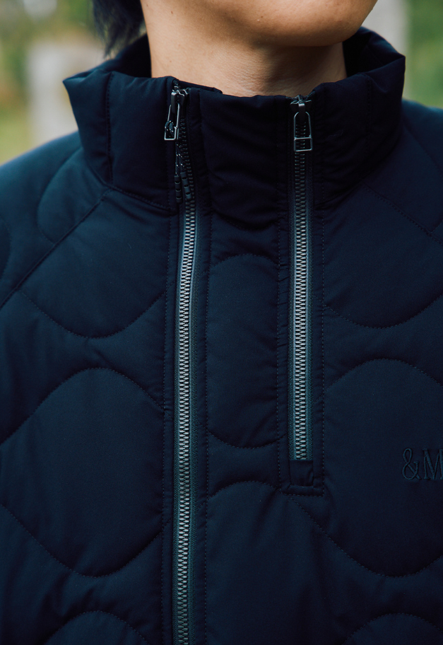 ◆[バイバック保証] &MOSS 2WAY MATTE STRETCH QUILTED JACKET