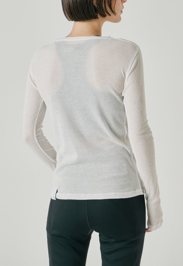 ◆[バイバック保証] &MOSS 【クーポン割引】DRY RIB SEE-THROUGH T-SHIRTS