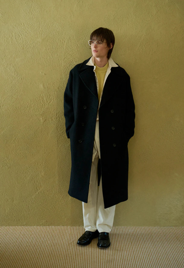 Nicolas Jenson LAMBS WOOL MELTON BIG COLLAR W COAT
