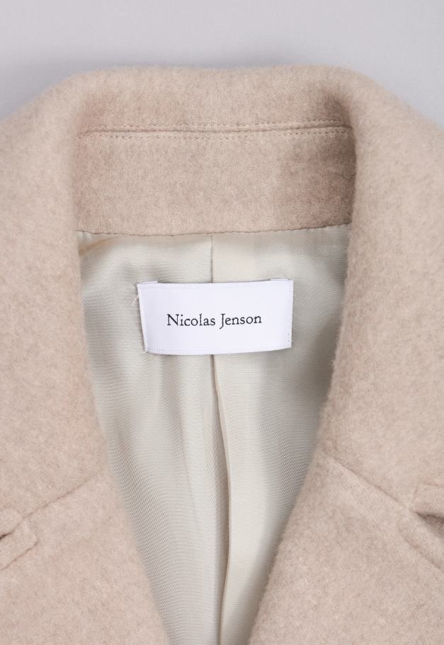 Nicolas Jenson LAMBS WOOL MELTON BIG COLLAR W COAT