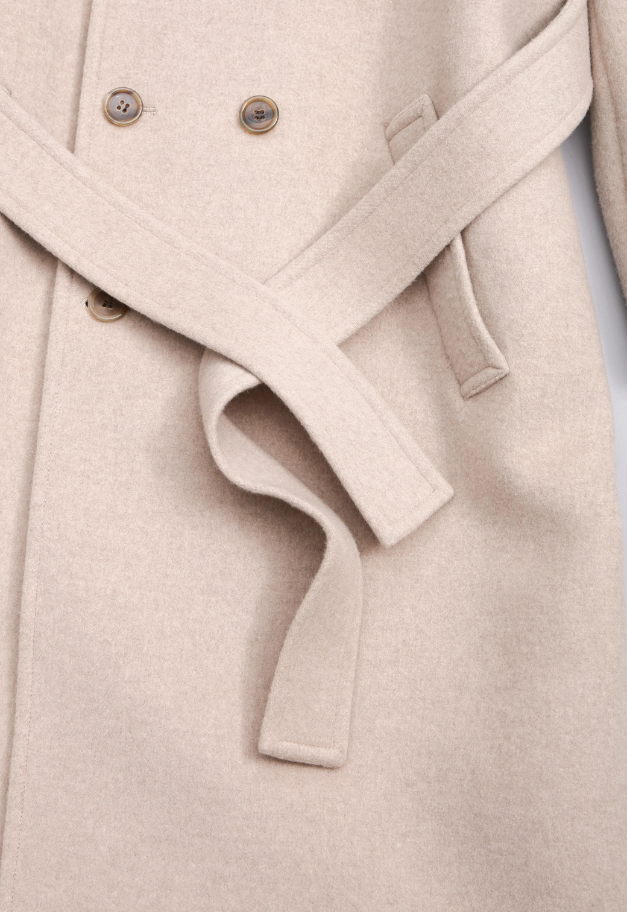 Nicolas Jenson LAMBS WOOL MELTON BIG COLLAR W COAT