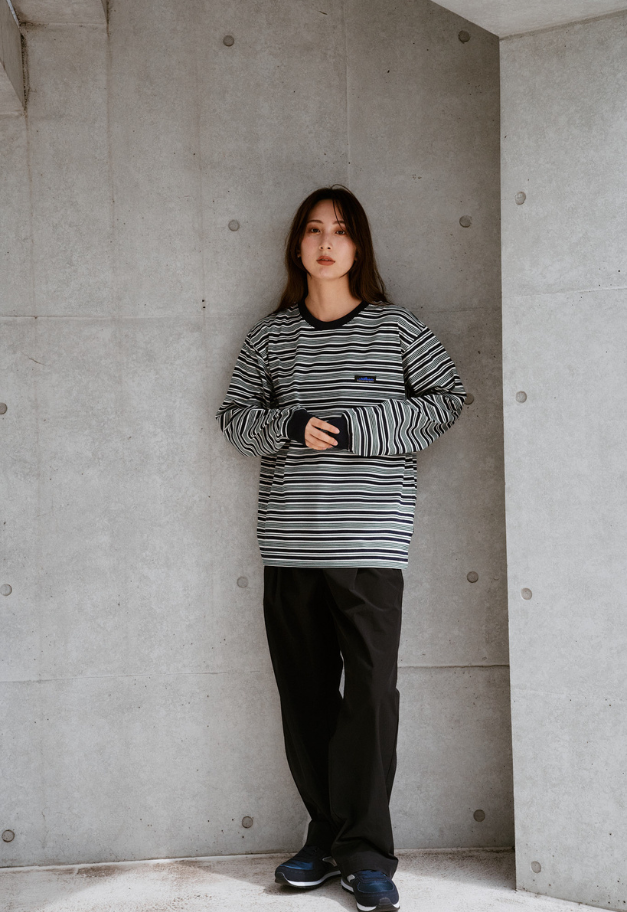 THOUSANDMILE LONG SLEEVE T BORDER