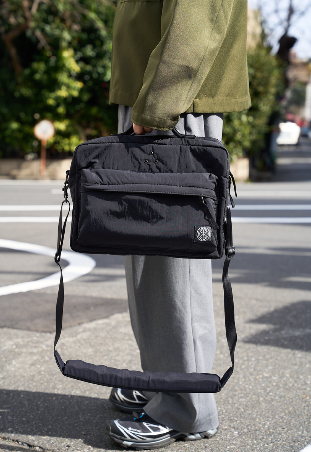 PORTER CLASSIC SHEEN NYLON NEWTON MINI BUSINESS SHOULDER BAG