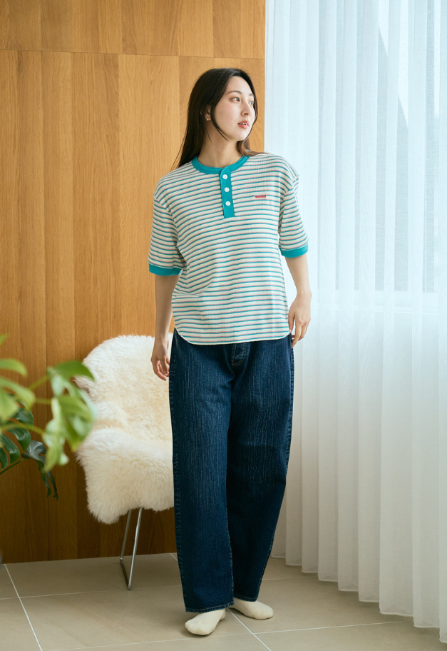 Healthknit Multi Waffle Henlyneck