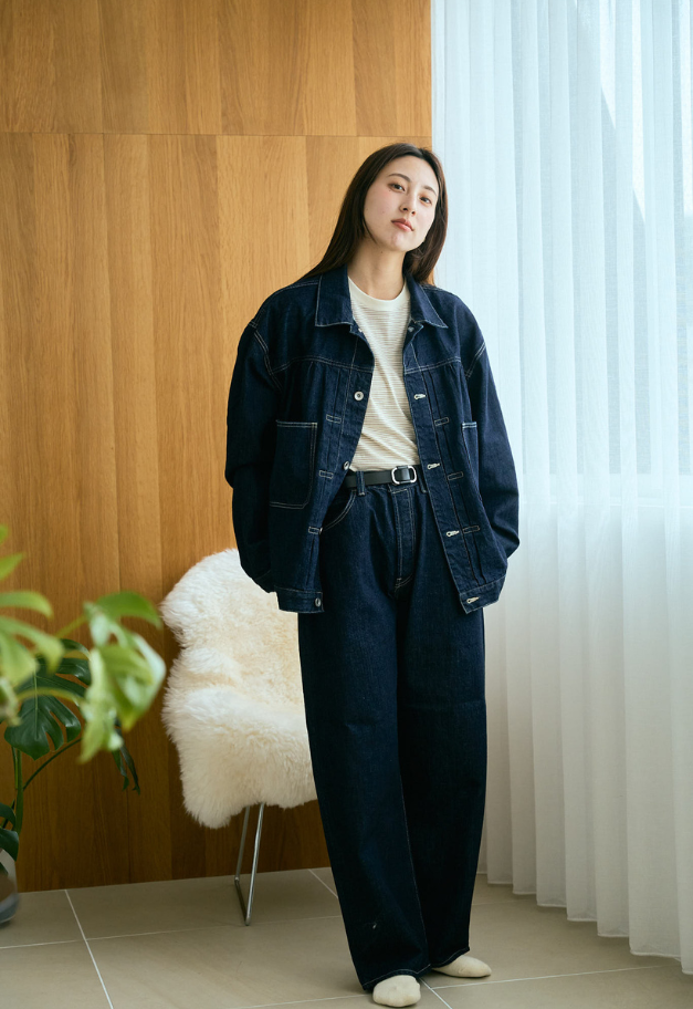 PORTER CLASSIC STEINBECK DENIM PANTS【DARK NAVY/UNISEX 残各1点】