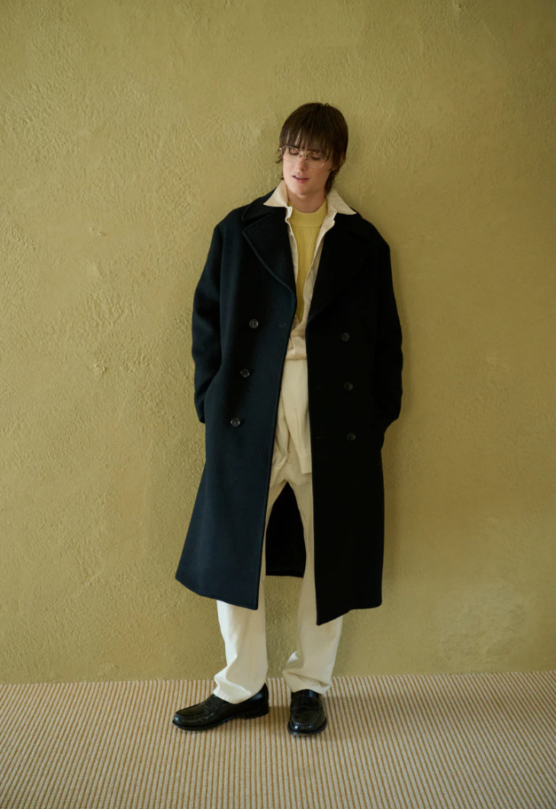 Nicolas Jenson LAMBS WOOL MELTON BIG COLLAR W COAT