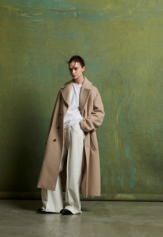 Nicolas Jenson LAMBS WOOL MELTON BIG COLLAR W COAT