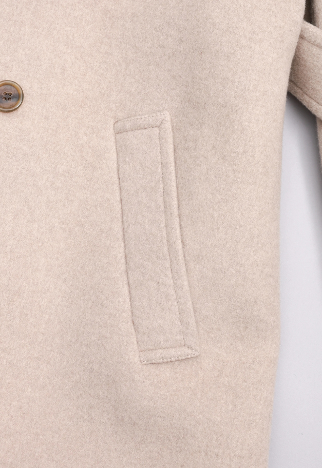 Nicolas Jenson LAMBS WOOL MELTON BIG COLLAR W COAT