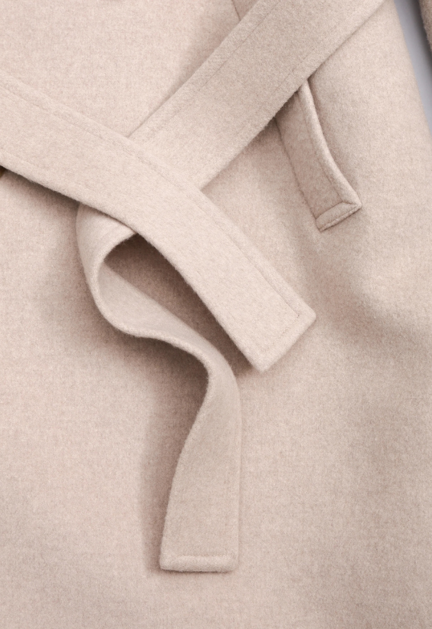 Nicolas Jenson LAMBS WOOL MELTON BIG COLLAR W COAT